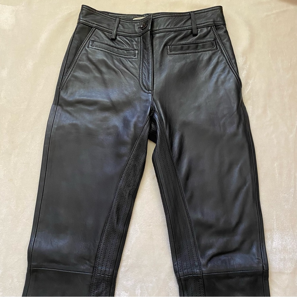 Zara Srpls Black Leather Pants